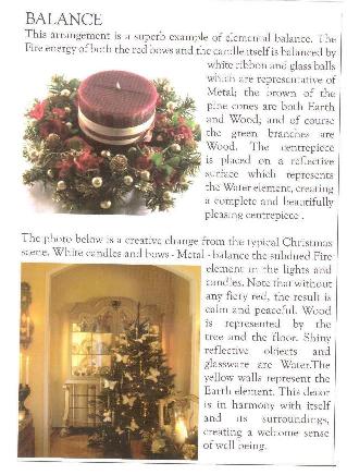 Balance with Christmas decorations